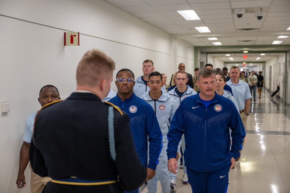 Department of Defense Olympians tour Pentagon