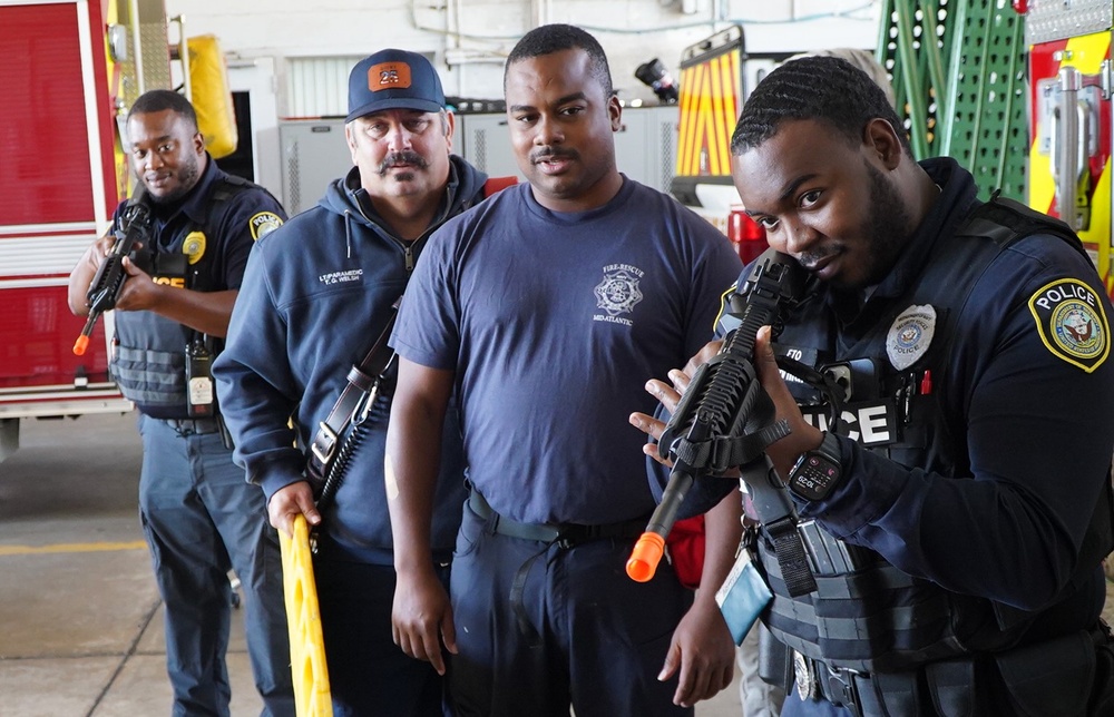 NWS Yorktown Law Enforcement, Fire &amp; EMS Services conduct combined training