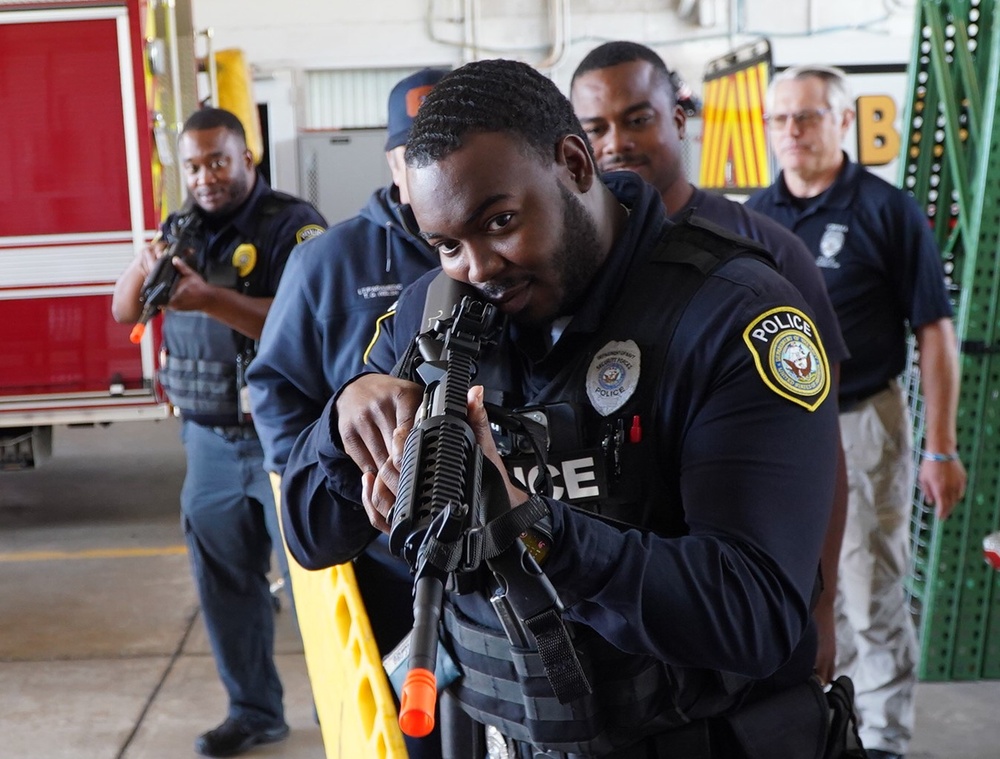 NWS Yorktown Law Enforcement, Fire &amp; EMS Services conduct combined training