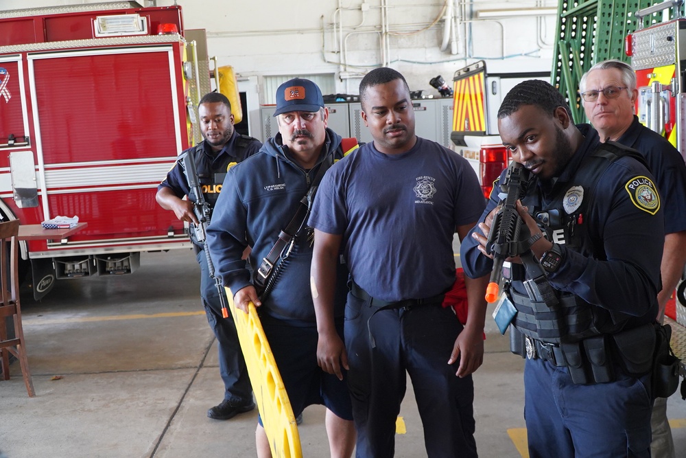 NWS Yorktown Law Enforcement, Fire &amp; EMS Services conduct combined training