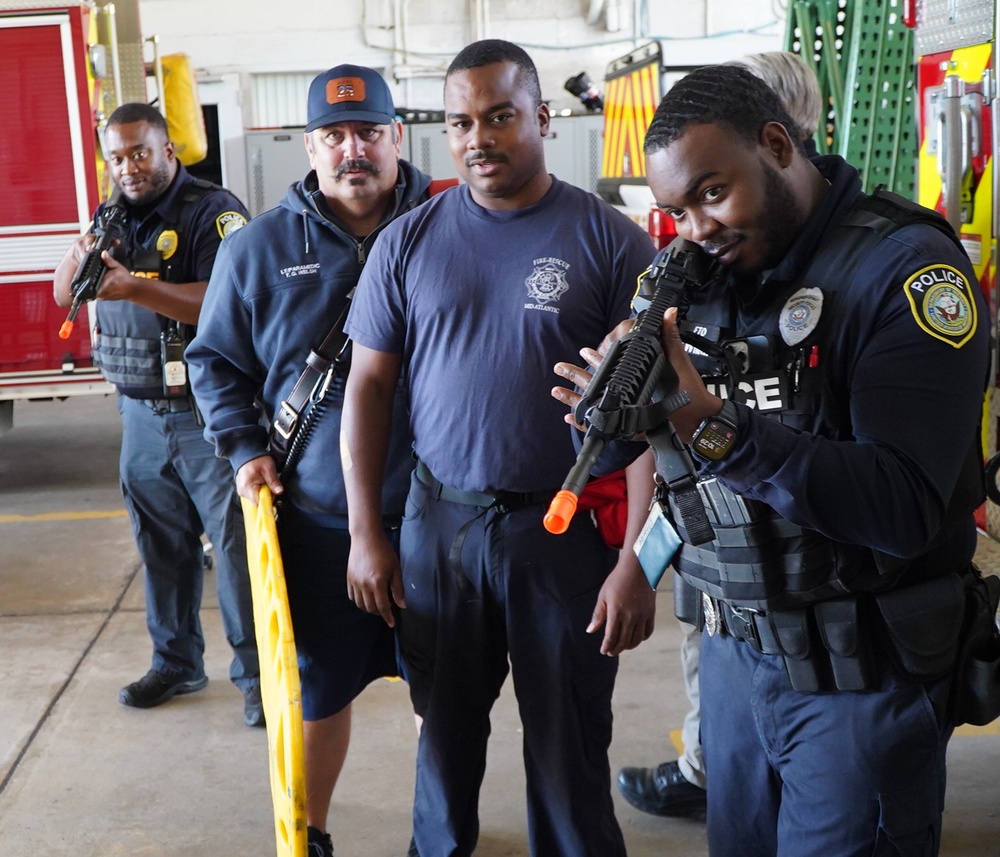 NWS Yorktown Law Enforcement, Fire &amp; EMS Services conduct combined training