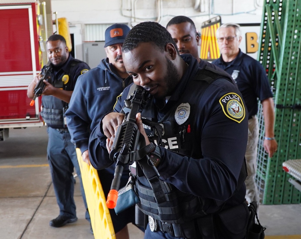 NWS Yorktown Law Enforcement, Fire &amp; EMS Services conduct combined training