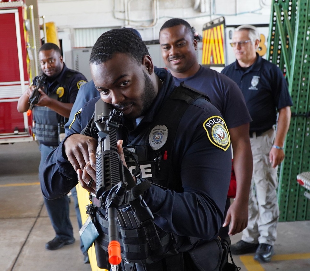 NWS Yorktown Law Enforcement, Fire &amp; EMS Services conduct combined training