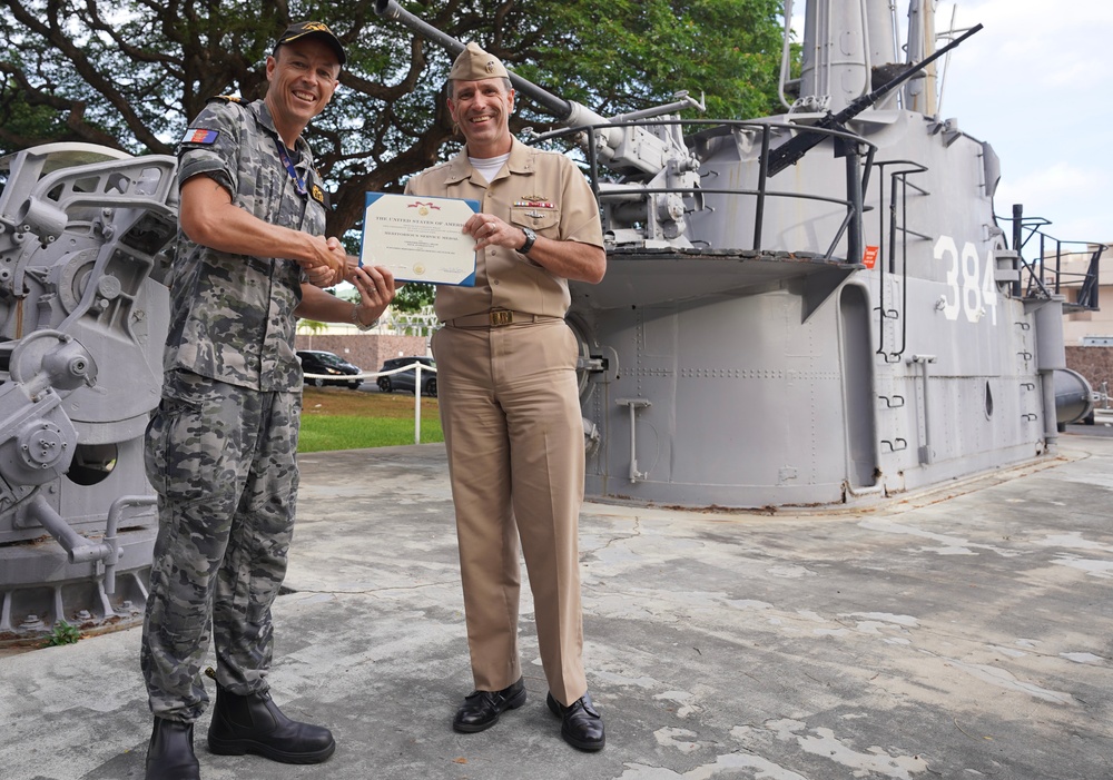 Royal Australian Navy Cmdr. Awarded U.S. Meritorious Service Medal