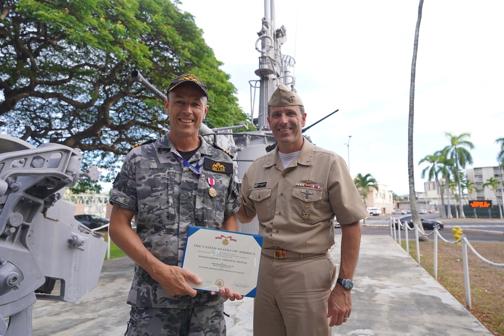 Royal Australian Navy Cmdr. Awarded U.S. Meritorious Service Medal