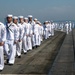 USS George Washington Sailors Man the Rails