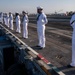 USS George Washington Sailors Man the Rails