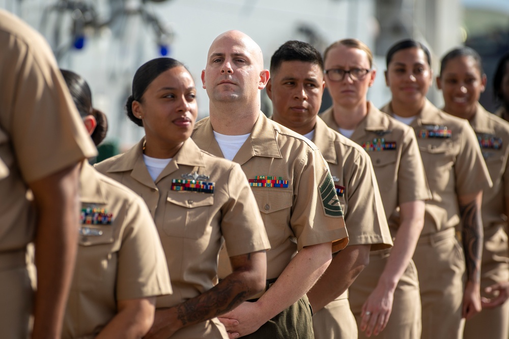 Marine Gunnery Sergeant Appointed Chief Petty Officer During Pinning Ceremony