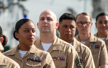 Marine Gunnery Sergeant Appointed Chief Petty Officer During Pinning Ceremony