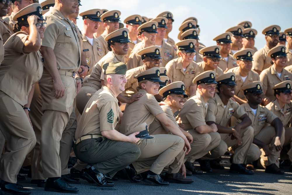 Marine Gunnery Sergeant Appointed Chief Petty Officer During Pinning Ceremony