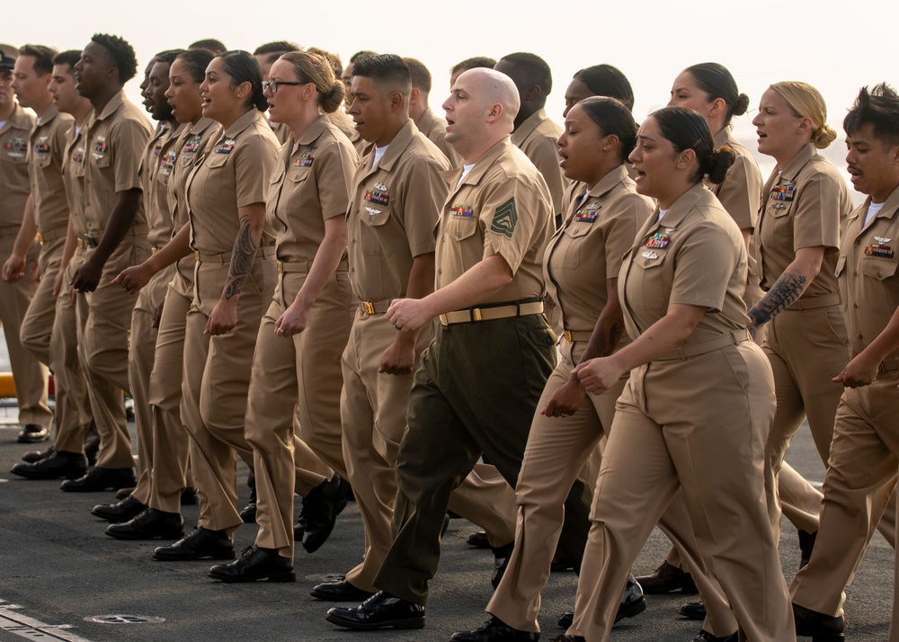 Marine Gunnery Sergeant Appointed Chief Petty Officer During Pinning Ceremony