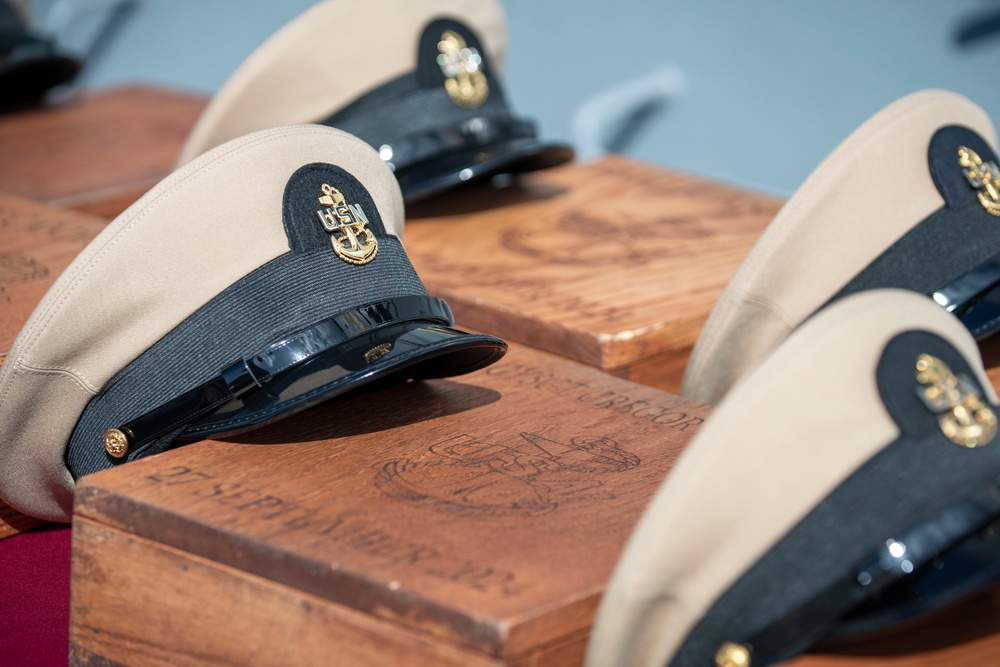 Marine Gunnery Sergeant Appointed Chief Petty Officer During Pinning Ceremony