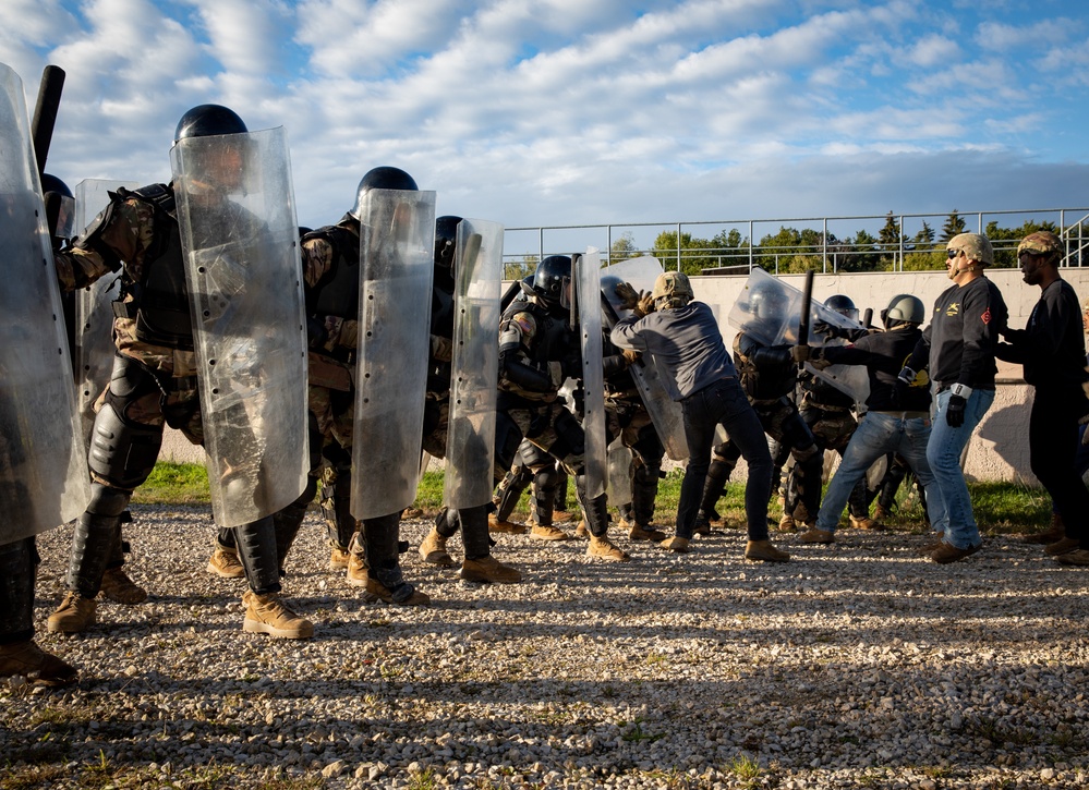 KFOR 34 Conducts Crowd Riot Control Training