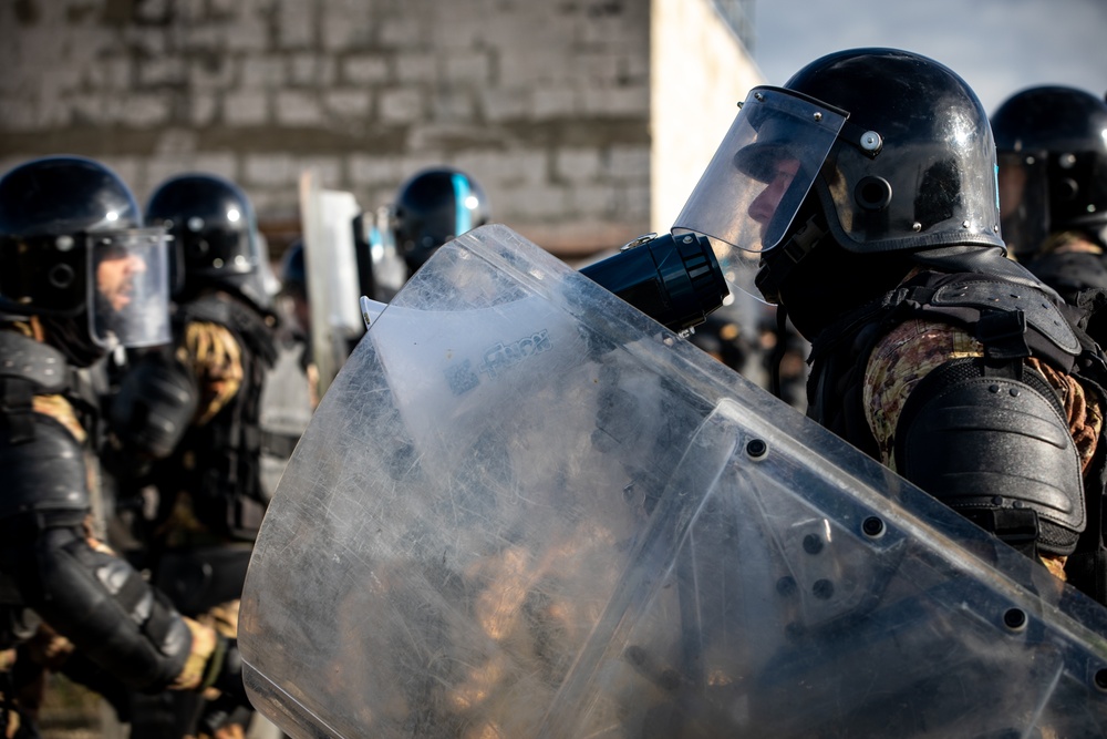 KFOR 34 Conducts Crowd Riot Control Training