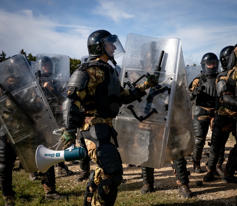 KFOR 34 Conducts Crowd Riot Control Training