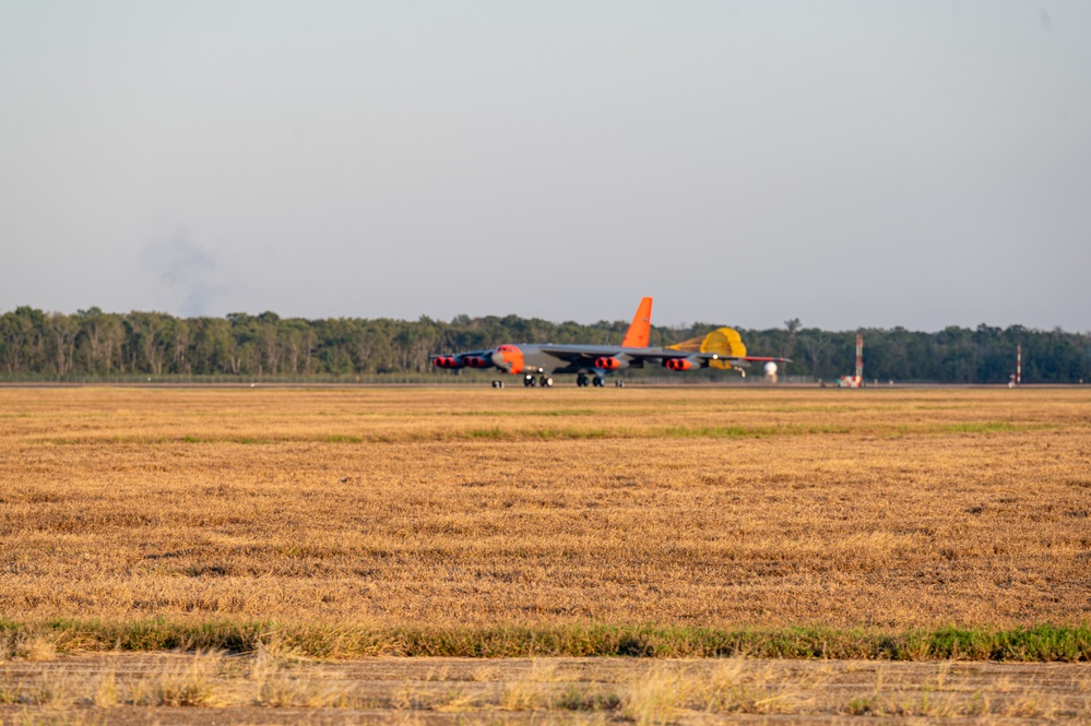 Test and Evaluation B-52 Orange Tail Landing