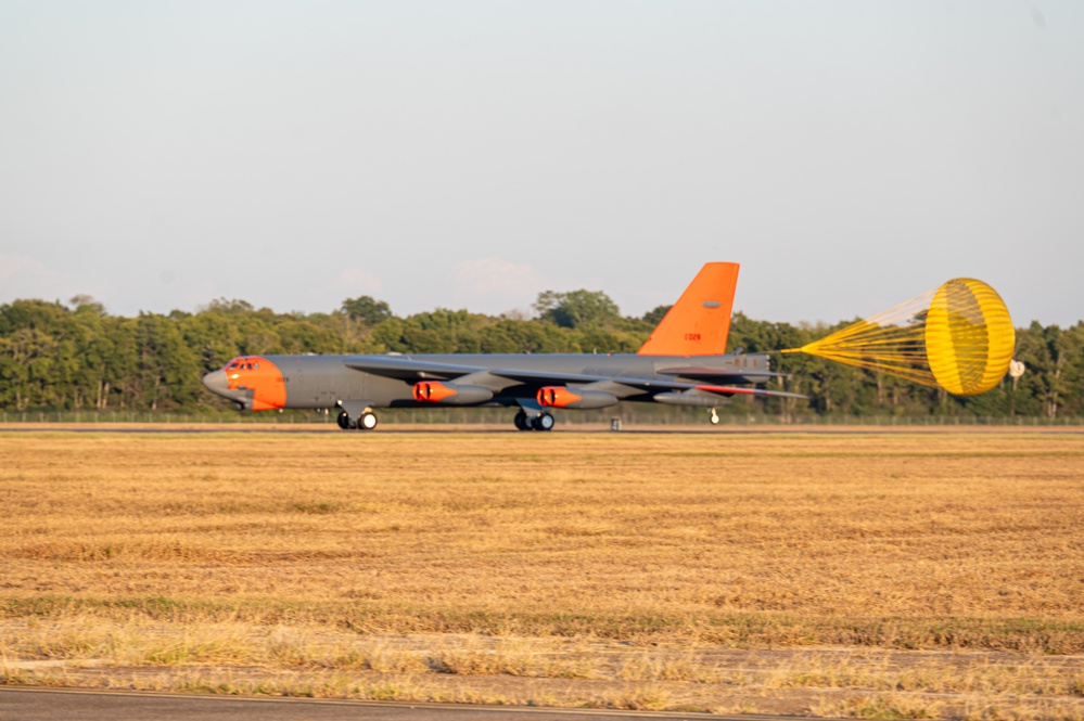 Test and Evaluation B-52 Orange Tail Landing