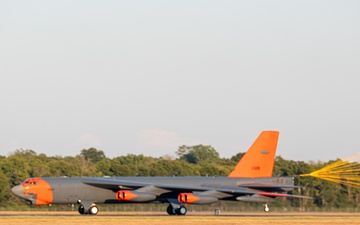 Test and Evaluation B-52 Orange Tail Landing