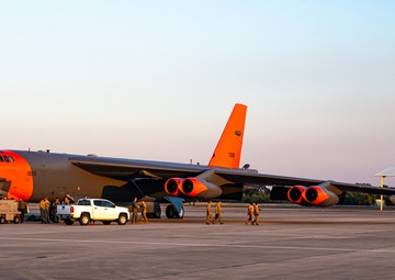Test and Evaluation B-52 Orange Tail Landing