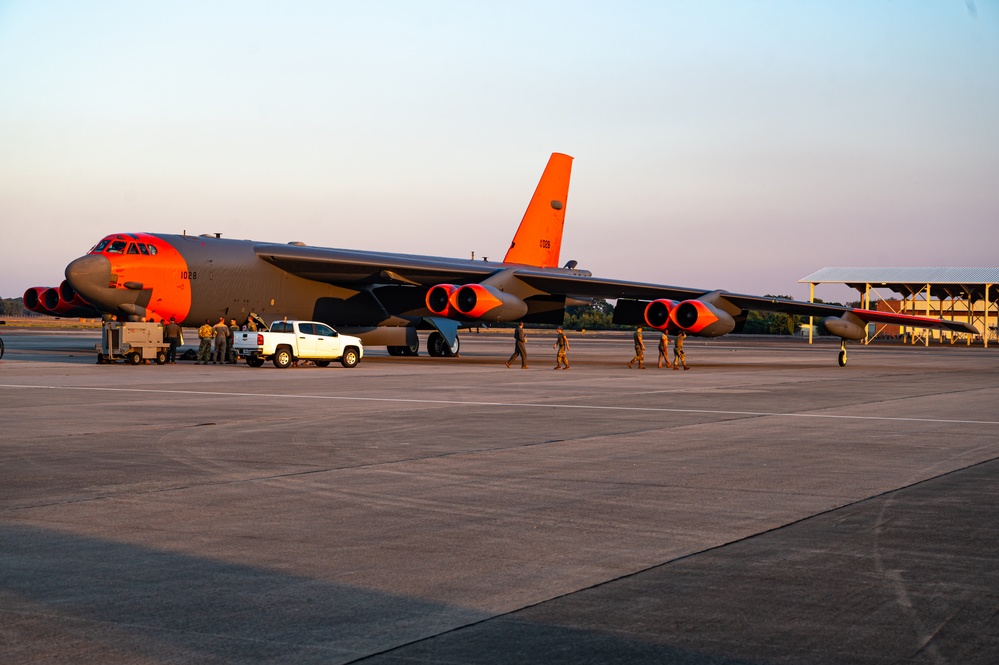 Test and Evaluation B-52 Orange Tail Landing