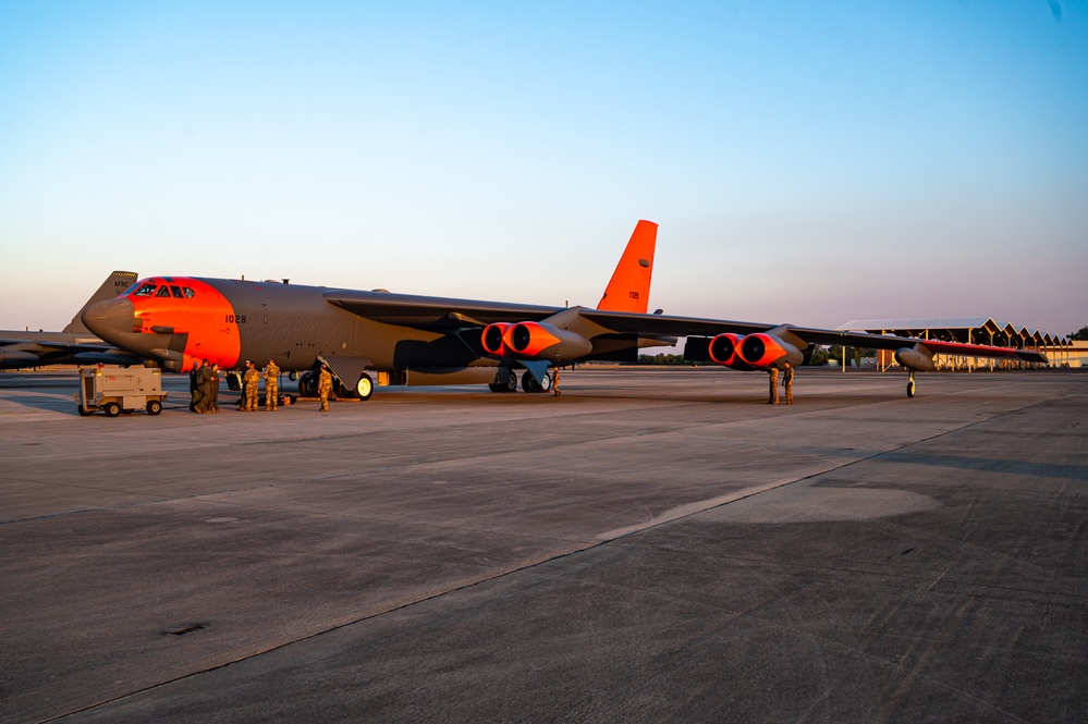 Test and Evaluation B-52 Orange Tail Landing