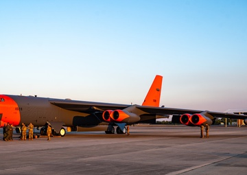 Test and Evaluation B-52 Orange Tail Landing