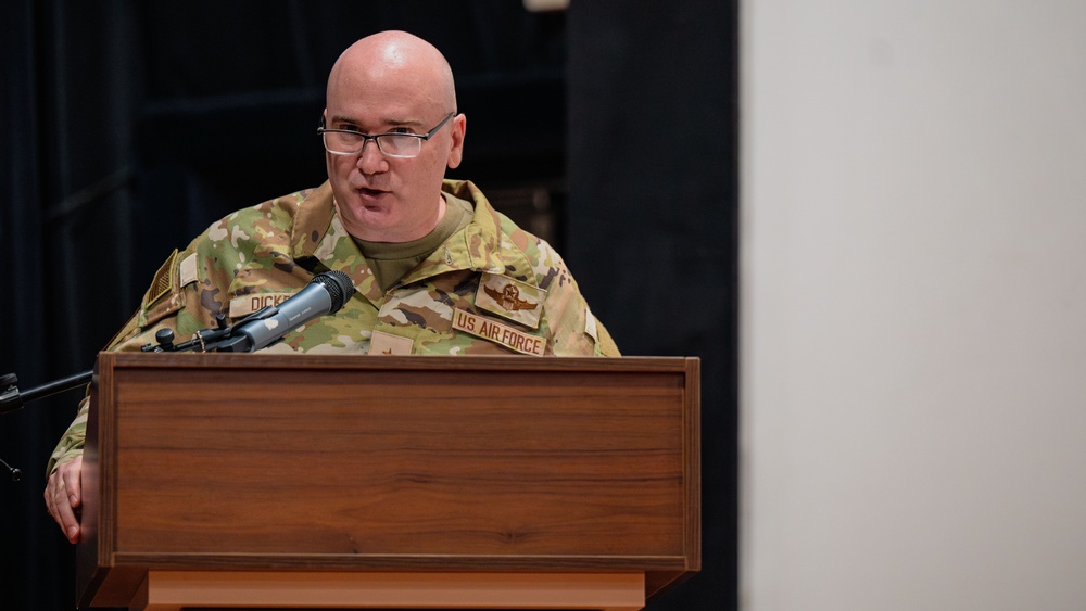 The 379th EABG conducts mass change of command