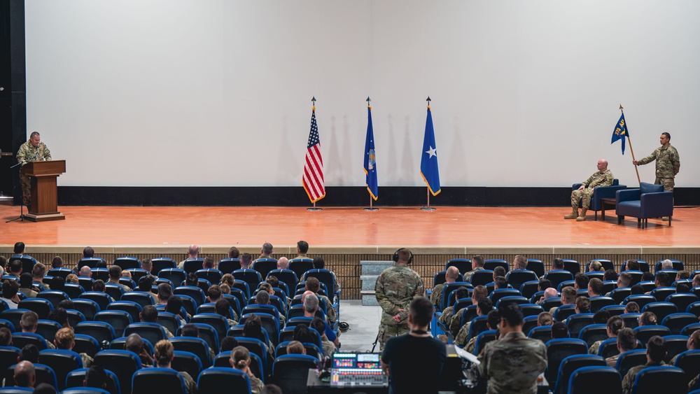 The 379th EABG conducts mass change of command