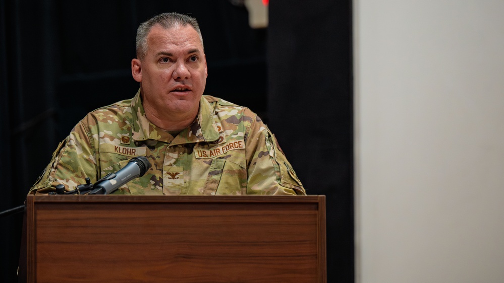 The 379th EABG conducts mass change of command