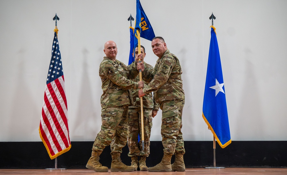 The 379th EABG conducts mass change of command