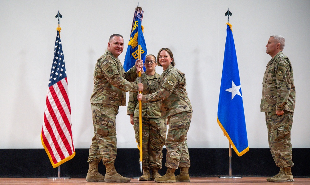 The 379th EABG conducts mass change of command