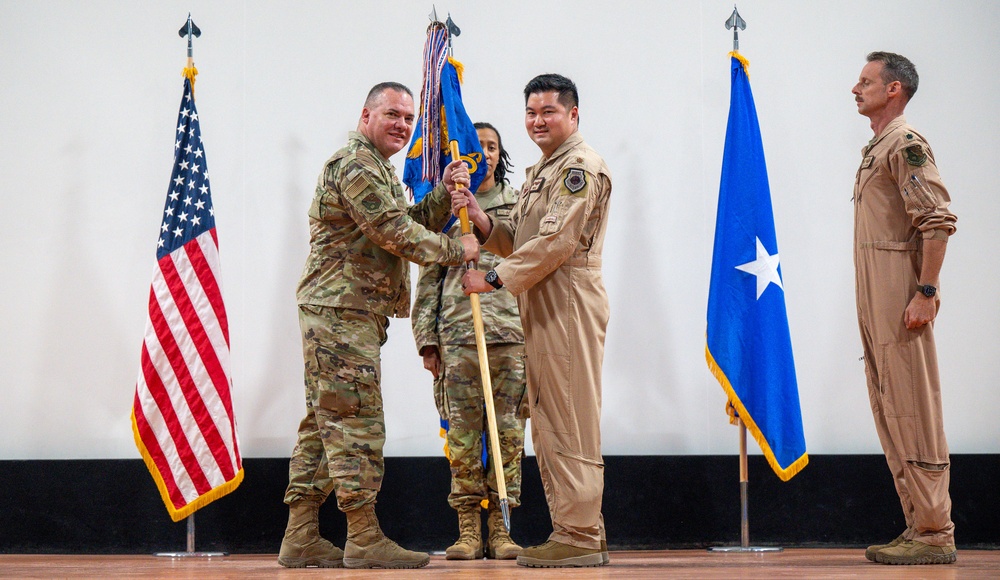 The 379th EABG conducts mass change of command