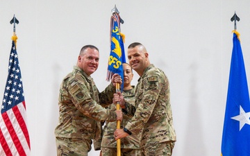 The 379th EABG conducts mass change of command