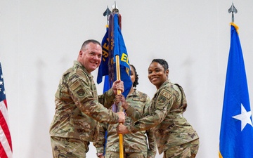 The 379th EABG conducts mass change of command