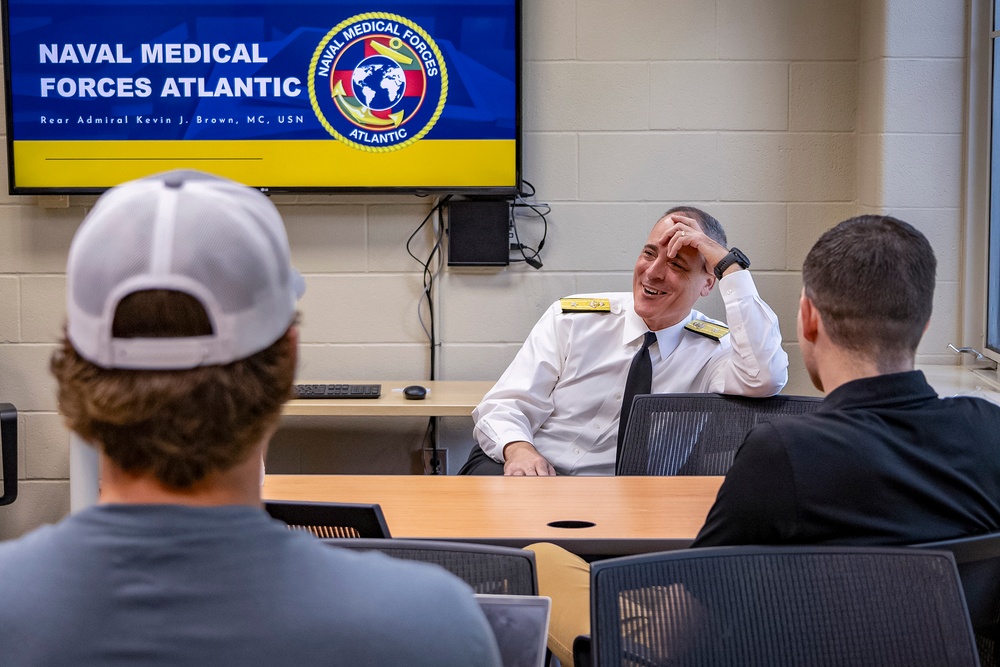 Commander, Naval Medical Forces Atlantic Visits Alma Mater