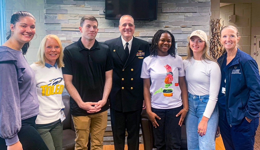 Commander, Naval Medical Forces Atlantic Visits Alma Mater