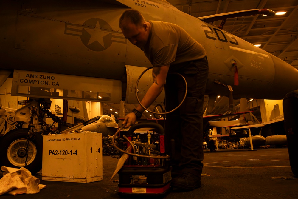 Abraham Lincoln conducts routine operations