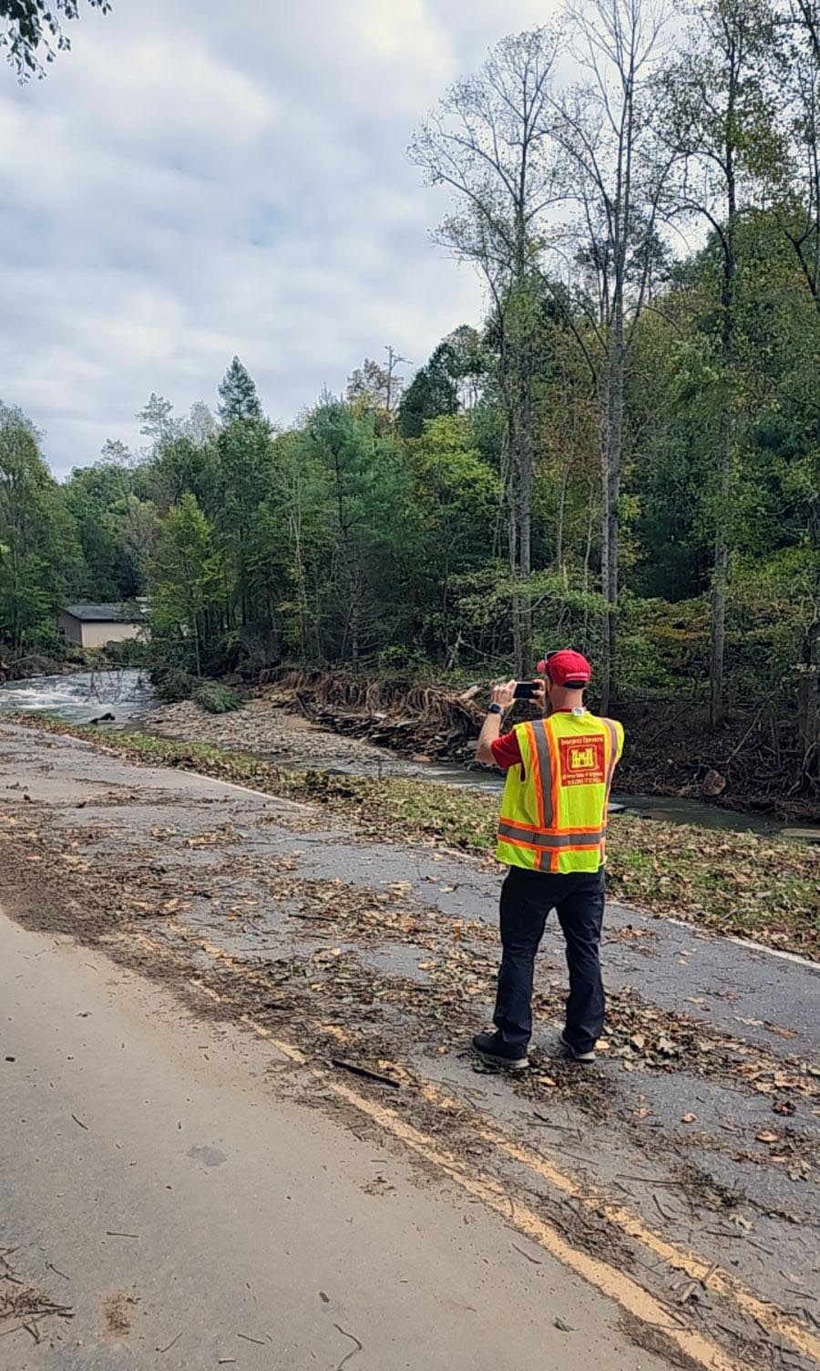 Debris assessment in Swannanoa, NC