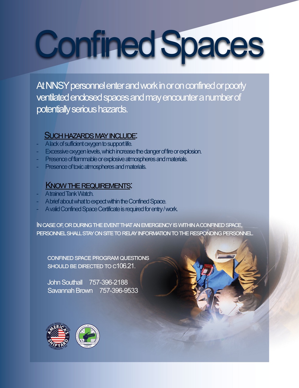 NNSY Safety Corner: Confined Spaces