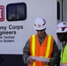 USACE Wilmington District Commander, Col. Brad Morgan visits the Generator Staging Base in Charlotte, NC. Pictured with Power Mission Commander CPT Walter Dezir.