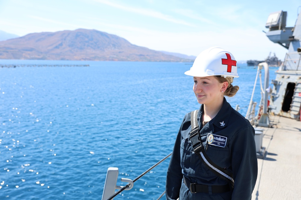USS Arleigh Burke Departs Chania, Greece