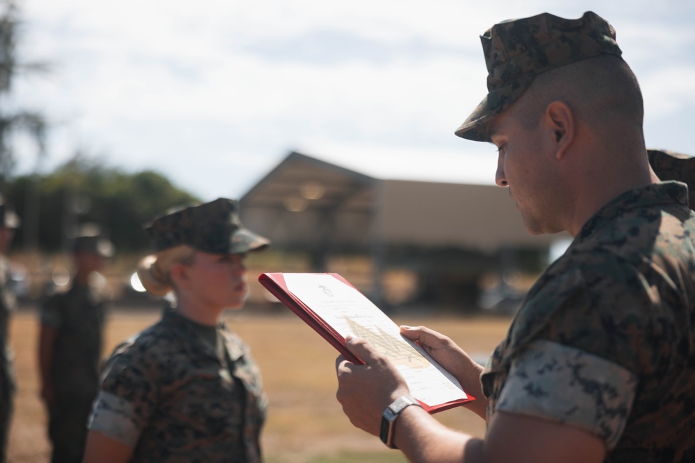 3d MLR Marine promotes to the rank of Corporal