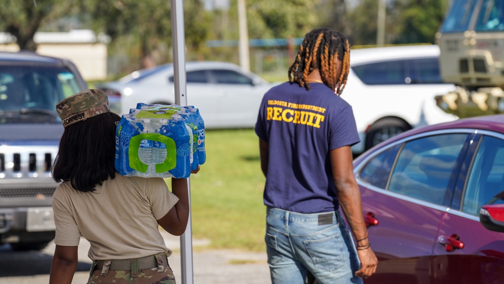 FEMA Distributes Water, Meals and Tarps in Lowndes County, Georgia