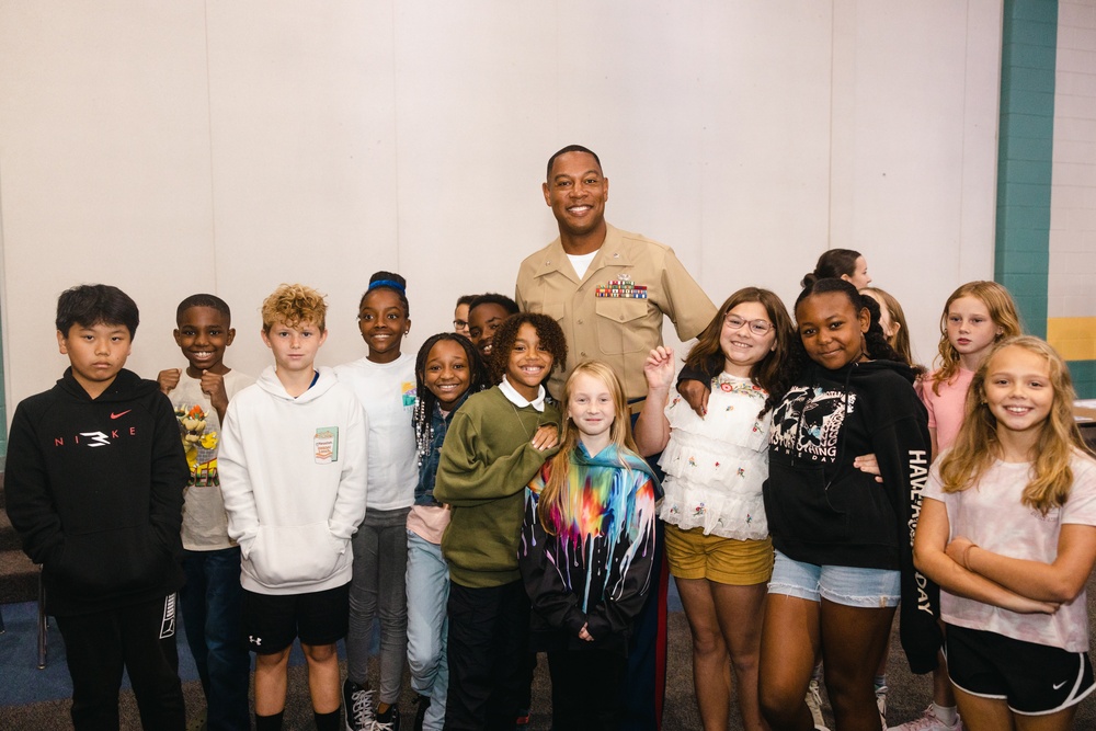 CLB-22 Participates in an Adopt-A-School Event