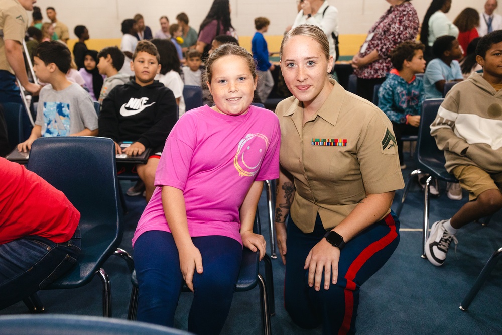 CLB-22 Participates in an Adopt-A-School Event