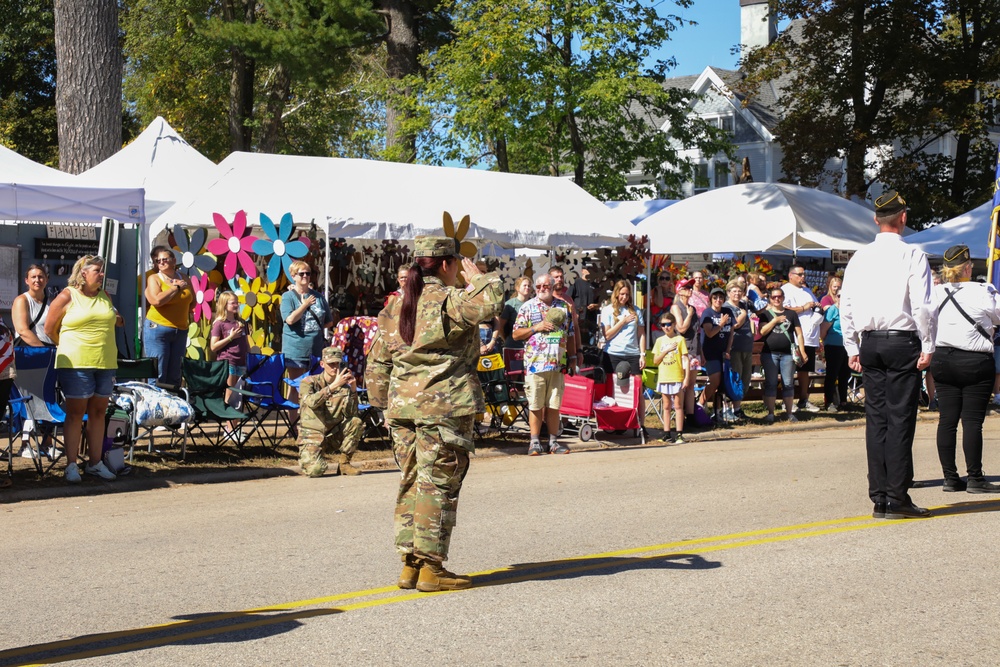 Fort McCoy Garrison Commander leads Army Band in Cranfest Parade