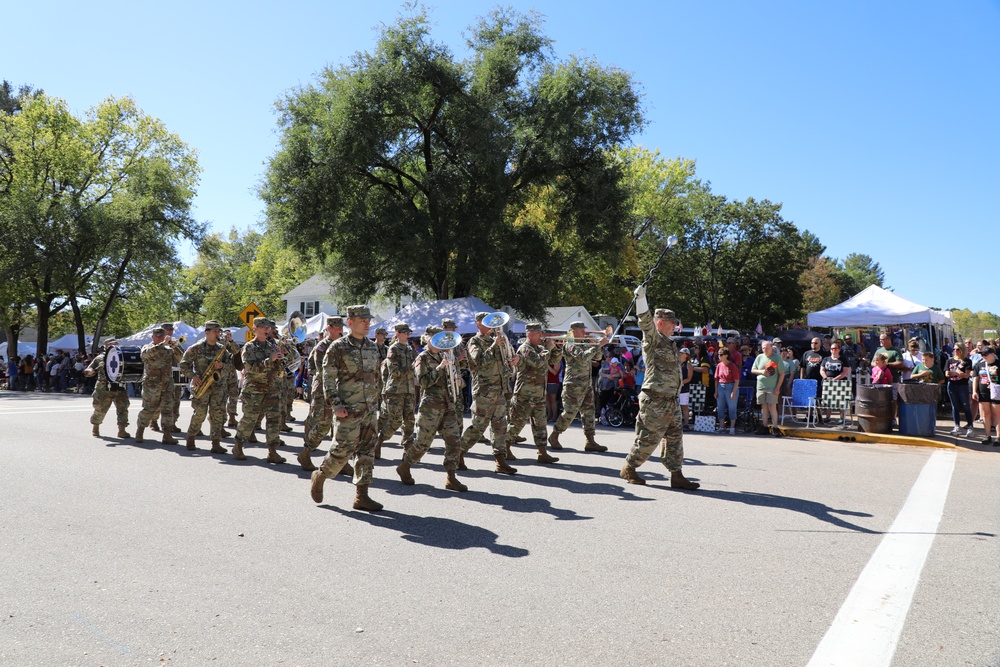 Fort McCoy Garrison Commander leads Army Band in Cranfest Parade