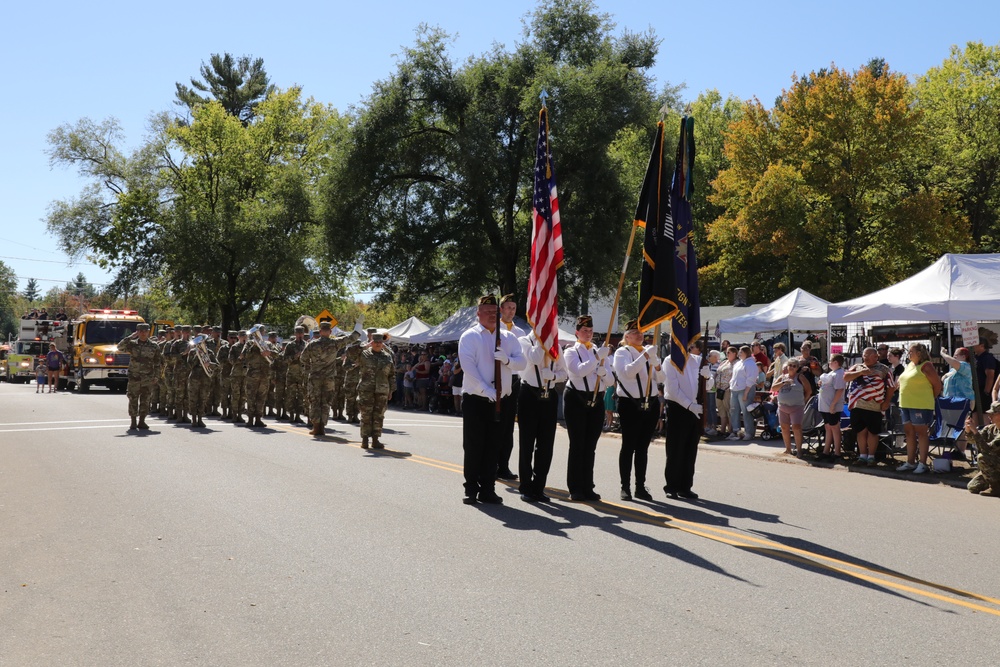 Fort McCoy Garrison Commander leads Army Band in Cranfest Parade