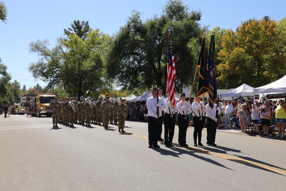 Fort McCoy Garrison Commander leads Army Band in Cranfest Parade