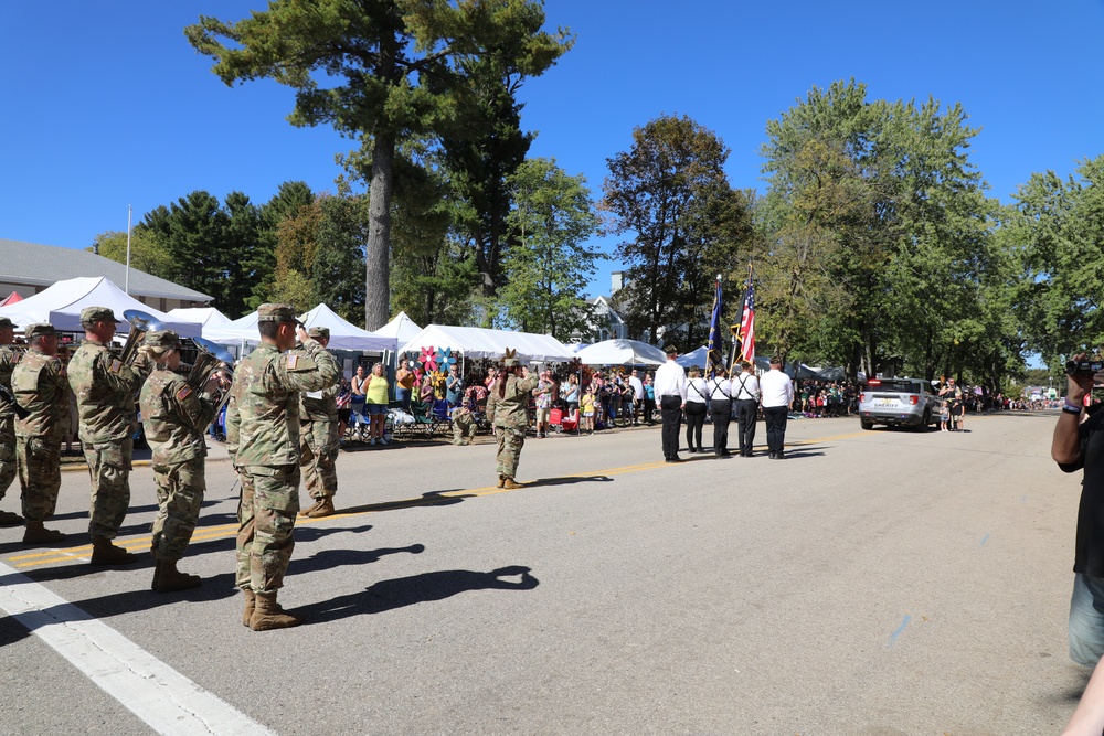 Fort McCoy Garrison Commander leads Army Band in Cranfest Parade